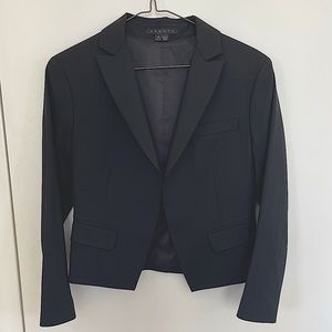 Theory | Short Black Open Lapel Jacket | Size 0 | Worn 1x